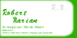 robert marian business card